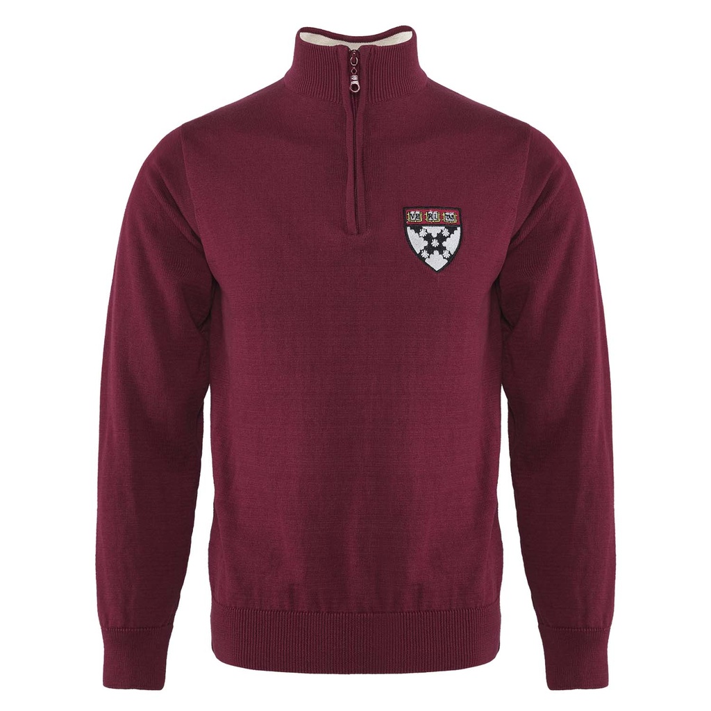 Harvard Qtr Zip (Left Chest HBS Shield Veritas Embroidery)